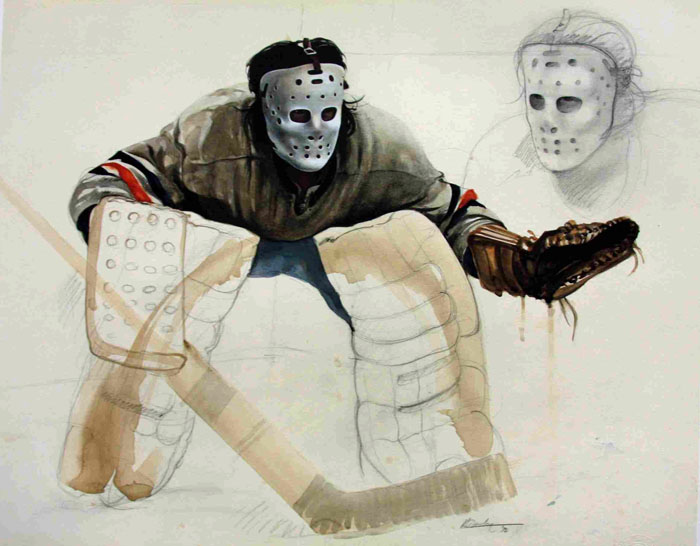Ken Danby Study For At The Crease