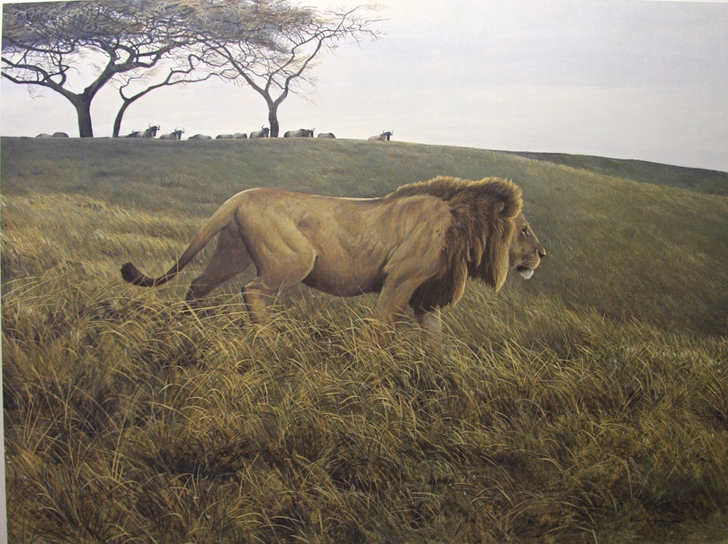 Robert Bateman Lion and Wildebeest