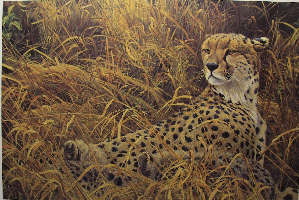 Robert Bateman Cheetah With Cubs