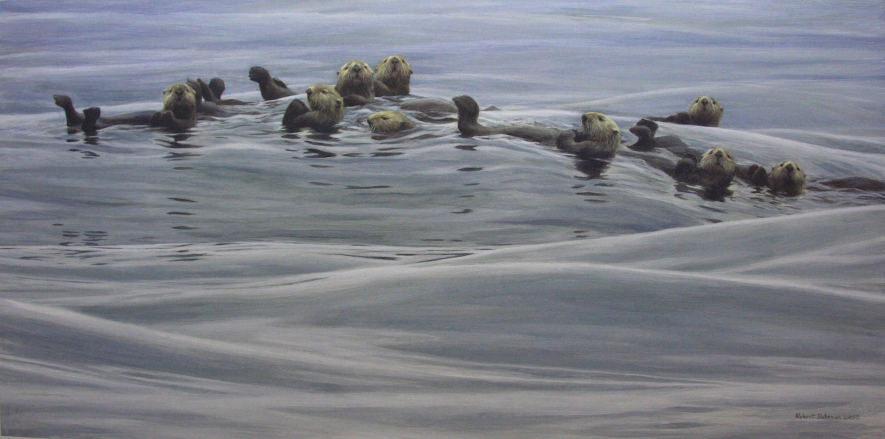 Robert Bateman Raft Of Otters