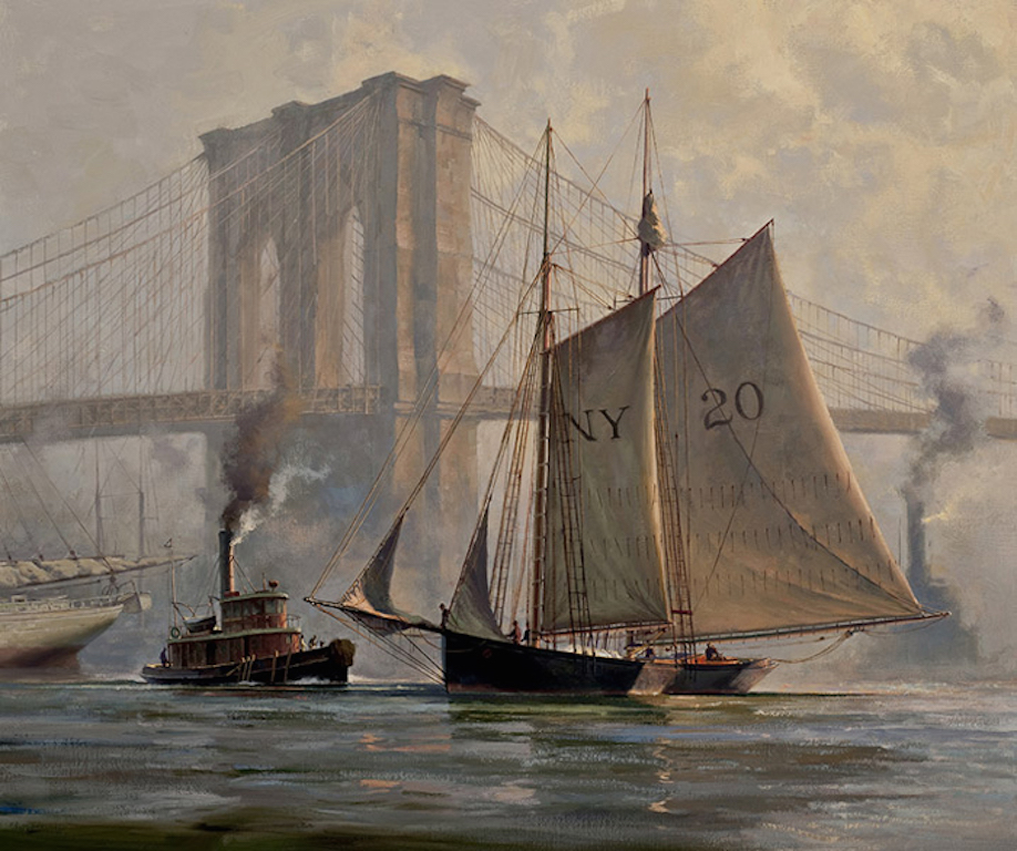 Don Demers Working Throuh a Fog East River New York City