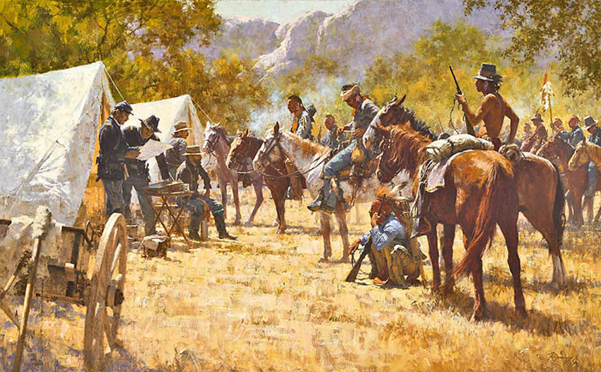Howard Terpning Major North and the Pawnee Battalion