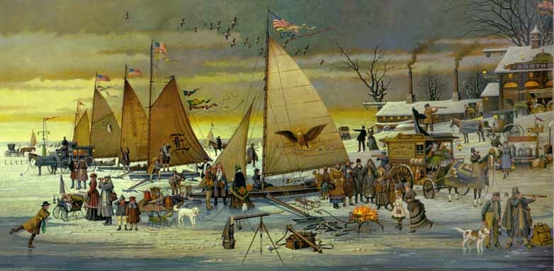 Charles Wysocki Ice Riders Of Chesapeake Bay